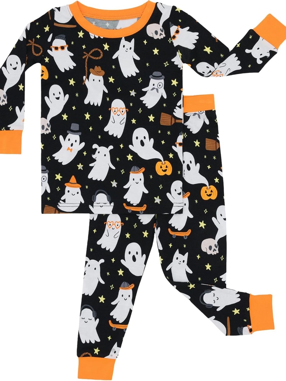 Little Sleepies Friendly Ghosts Halloween Bamboo Pajama Set 4T